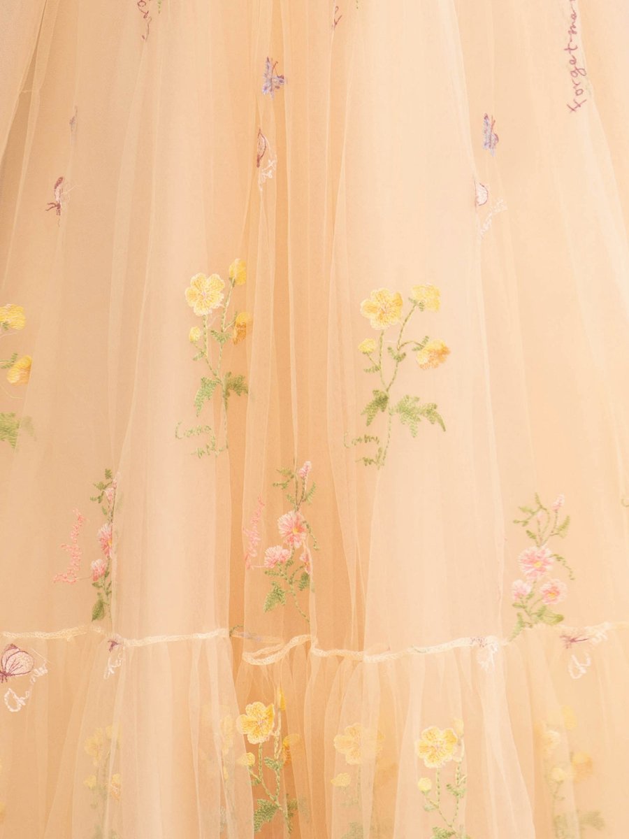 A Line Sweetheart Long Prom Dress with Embroidery