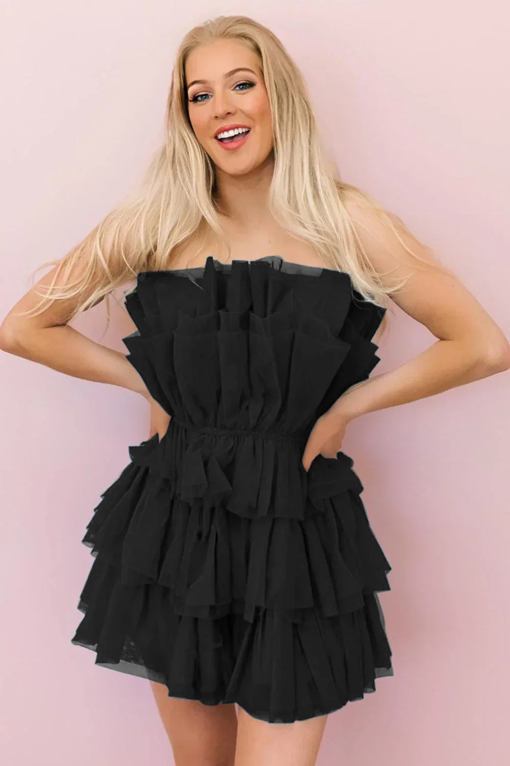 A Line Strapless Short Homecoming Dress