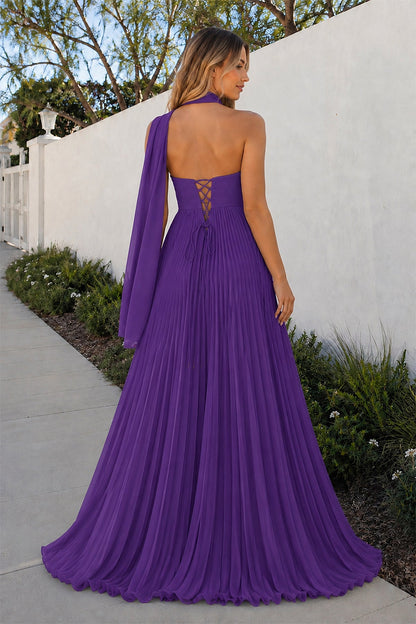 A Line Light Pink Sweetheart Chiffon Long Prom Dress